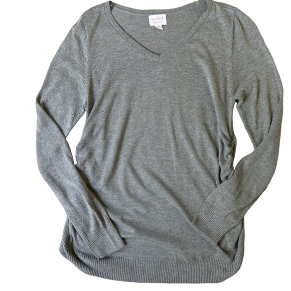 Isabel Maternity V-neck Essential Long Sleeve Lightweight Pullover Sweater Small - Picture 1 of 3